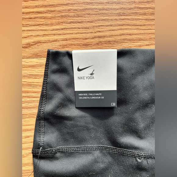 NIKE Dri-Fit Yoga High-Waisted 7/8  Leggings Size M Black - Picture 6 of 8